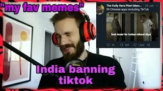 Pewdiepie reacts to India's Tiktok Ban | Pewdiepie Tiktok Ban *reaction* !
