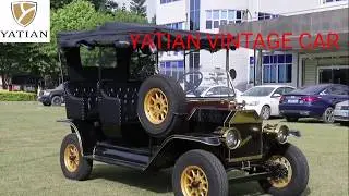 Electric golf cart vehicle of vintage classic car for passenger Tour