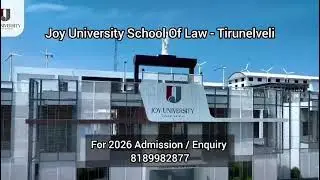 Joy University Tirunelveli Law Admission 2026 | BA LLB | 3 Yr LLB | LLM |#JoyUniversity#LawAdmission