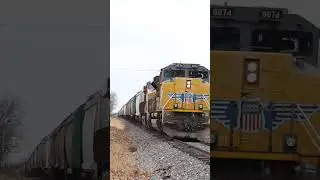KCS Grain Train on Jointed Rail Gilliam, MO. #train #railway