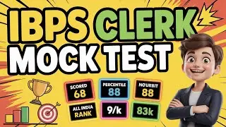 🔥 IBPS Clerk Mock | 68 Marks 📝 | 88% Percentile 💯 | Safe or Not?