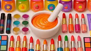 Satisfying Video ASMR | How to Make Clay Piping Bags Lipstick Glitter Eyeshadow Rainbow Glossy Slime