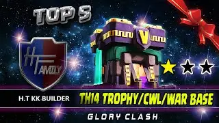 NEW TOP 5 H.T Family Best TH14 Trophy & CWL War Base WITH LINK /H.T KK Base Builder/ Clash of clans