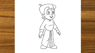 Easy Chhota bheem drawing easy - How to draw chhota bheem cartoon drawing easy steps