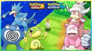 Pokemon Sun & Moon - How To Get Golduck,Poliwrath,Politoed,Slowbro & Slowking