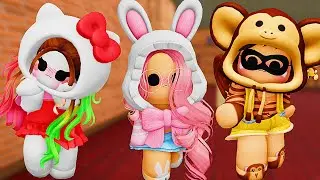 Я и мои лучшие друзья играем в MM2 за милых плюшевых мишек Санрио