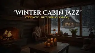 Winter Cabin | Cozy Smooth Jazz Playlist by the Warm Fireplace