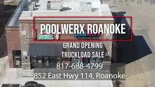 🚁 Drone Tour! Poolwerx Roanoke Grand Opening &ndash; HUGE Pool Supply Sale! 💦🎉