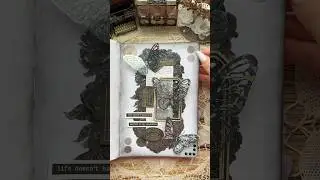 ASMR black journal🖤🐦&zwj;⬛🗝️🕷️|#asmr #journaling #scrapbooking #journalwithme #journal #fyp #diy