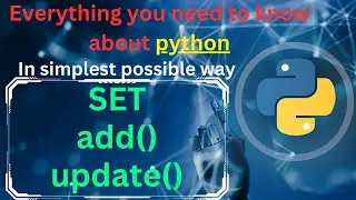 Add Elements to Set using add() and  update() methods in Python #python #set #pythonforbeginners