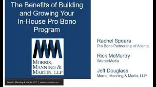 The Benefits of Building and Growing Your In-House Pro Bono Program