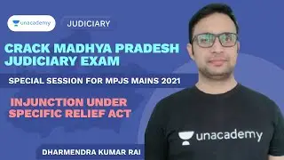 Injunction Under Specific Relief Act | MP Judiciary Exam | MPJS Mains 2021 | Dharmendra Kumar Rai