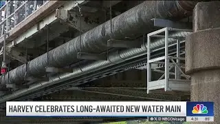Local leaders celebrate completion of emergency water main in Harvey
