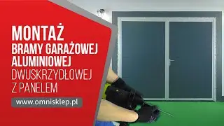 Brama Garażowa Dwuskrzydłowa Aluminiową z Panelem Montaż Bramy Garażowej - OMNIbramy.pl #bramy