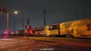 9/1/23 Pre: A591 with X Game wrap & Surfliner SC44 doubleheader pass through Los Nietos/SFS, CA