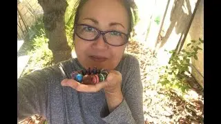 Vibrant Paper Beads w/ Lava Beads