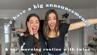 our morning routine with 18 month old twins & A HUGE ANNOUNCEMENT!