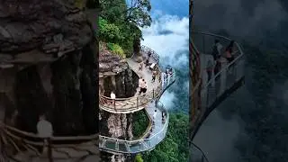 Massive Rockfall Obliterates Two Cliffside Bridges! #landslide #disaster #shorts