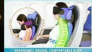 2-in-1 Travel Neck Pillow with Sleep Mask &ndash; Ultimate Comfort for Flights, Road Trips & Naps Anywhere