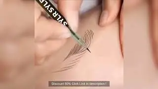 0.008mm Ultra Fine Eyebrow Pen Long Last Smudge Proof Waterproof Sweat-Proof High Pigmented Easy App
