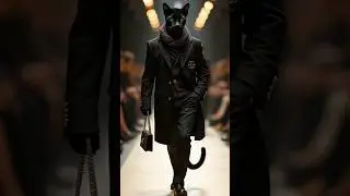 Animal Couture: AI Creatures Slay the Fashion Show! 💃🏻   #ai #animals #fashion #model