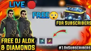 Freefire LIVE DJ ALOK & DIAMONDS GIVEAWAY | Freefire