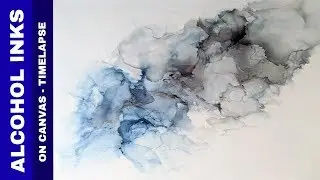 Alcohol INK on a Large Canvas Commission Piece - Timelapse