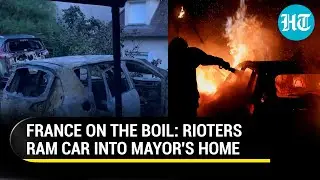 France Rioters Go Berserk in Paris; Ram Burning Car Into Mayor's Home | Watch