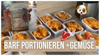 BARF PORTIONIEREN, SCHNELL GEMÜSE PORTIONIEREN, PLATINUM TROCKENFUTTER | Frauchens.Liebling