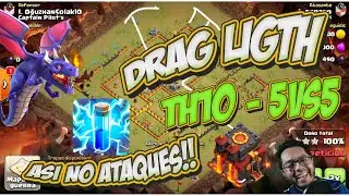 (TH10 - war 3) - Asi No Ataques!!! (Drag - lightning Attacks)