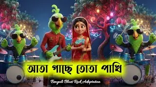 🦜 আতা গাছে তোতা পাখি 🔥 Bengali Folk Rock Adaptation | Traditional Bengali Rhyme | Vintage Rock Vibe