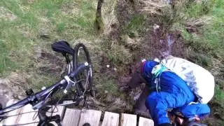 Crash into river - Gisburn Forest - April 2014
