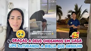 GRA&Ccedil;AS A DEUS CHEGAMOS EM CASA+LIPE ESTUDANDO A BIBLIA QUE ORGULHO!