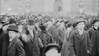 Demonstration vid riksdagshuset 1917