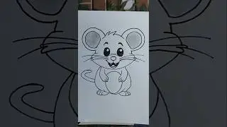 How to Draw a Cute Rat Easy #shorts #trending #drawing #art#youtubeshorts #ytshorts #rat #viralvideo