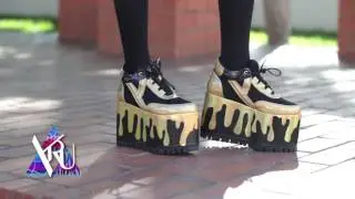 Wandering around Downtown with YRU Platforms and my fav. Sukajan Jacket