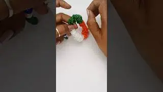 Patriotic Tricolor Bracelet 🇮🇳 | Handmade Jewelry for Independence Day#youtubeshorts #diy #craft
