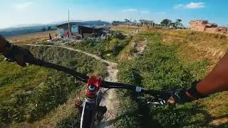 Mountain Biking Nepal - Riding Single Track Trailer- Anup Singh Khattri #bansheebikes #runev3 #short