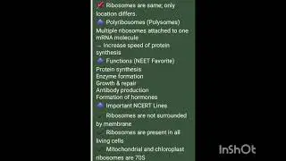 Ribosomes neet  ug notes 