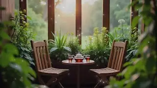 A Refreshing Morning Surrounded by Greenery and Sipping Tea Under the Sun -  Beautiful Moment