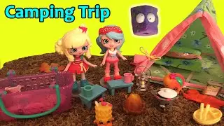 Popette & Jessicake Shoppies Go Camping With Shopkins Play Video Stinky Cheese Saves The Day