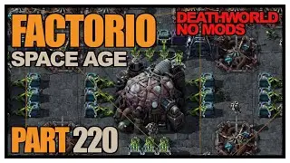 Bot based science lab build  - Factorio Space Age (Deathworld, no mods) Ep 220