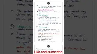 Civics Chapter 5 Democratic Rights class 9th Notes pls subscribe my channel pls
