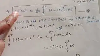 Maximum modulus principle # Complex Analysis