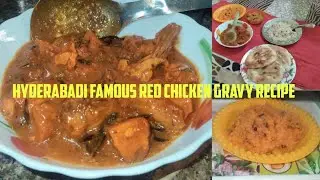 HYDERABADI FAMOUS RED CHICKEN GRAVY RECIPE EASY AND TASTY 😋🤤 || @SamreenMehjabeenVlogs 