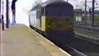 class 56 56047 blots out Doncaster Station with a northbound megaclag