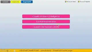 Microsoft Share Point - Home Page de l'application