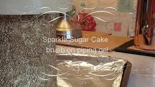 Rose Gold Sparkle Cake using Wilton sugar