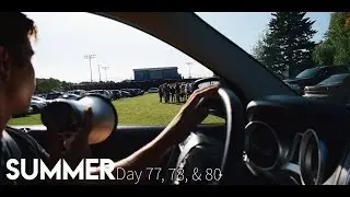 Yelling at people with a megaphone
