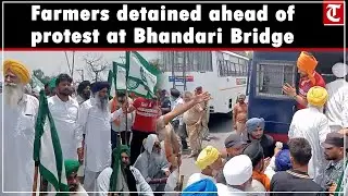 BKU Sidhupur farmers detained ahead of their protest at Bhandari Bridge in Amritsar